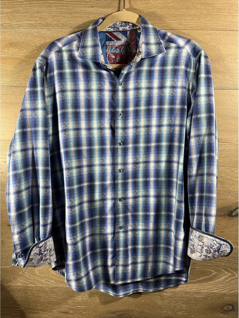 Robert Graham Shirt Mens Medium Button Up Classic Fit Flip Cuff Button Up Colors
